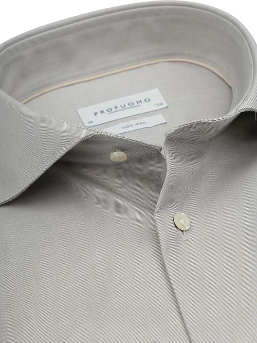 Profuomo Twill Shirt Light Green Product / Detail