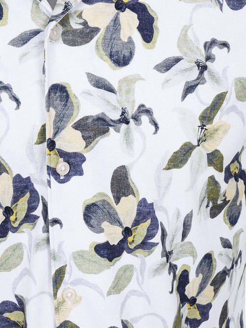 Desoto Short Sleeve Shirt Festival White Green Product / Detail