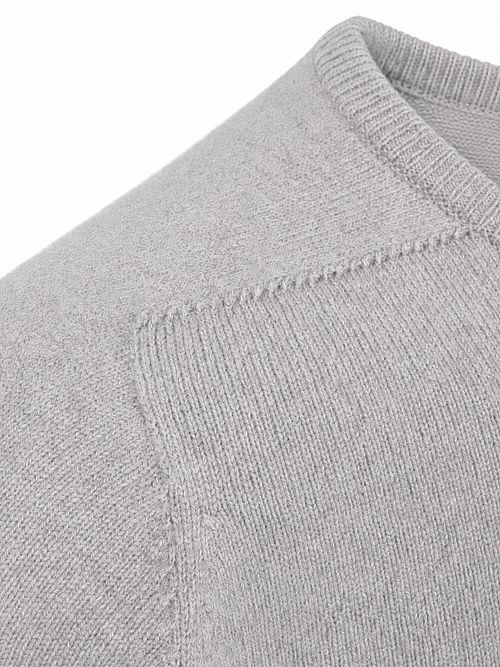 William Lockie Lambswool Flannel Grey