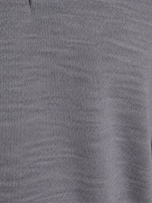 Profuomo Longsleeve Polo Shirt Merino Wool Grey Product / Detail