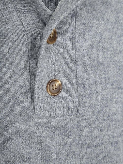 Steppin' Out Mocker Pullover Lambswool Grey