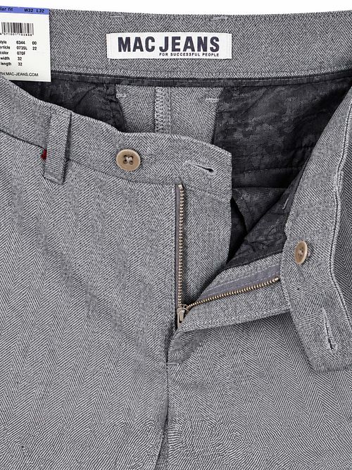 Mac Trousers Lennox Herringbone Grey