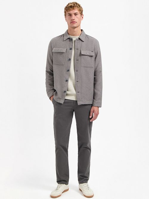 No Excess Overshirt Bouclé Grigio Model / Voorkant