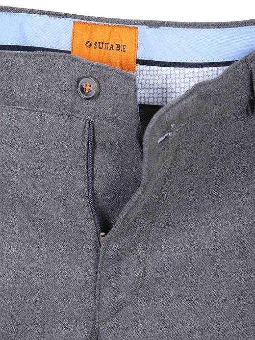 Suitable Chino Pico Flanella Grigio