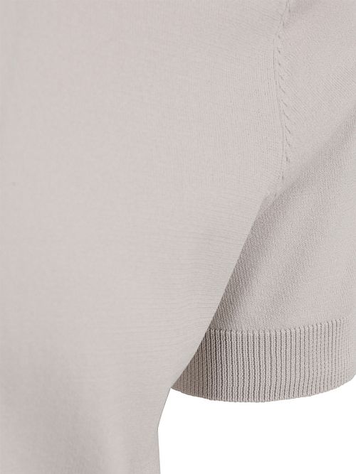 Suitable Knitted Half Zip Polo Dan Ecru Product / Detail