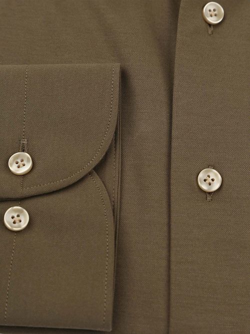 Profuomo Japanese Knitted Overhemd Army Groen Product / Detail