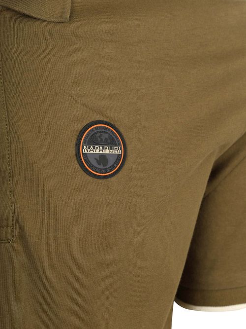 Napapijri E-Badge Polo Olivenfarvet