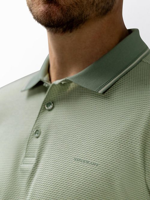 State of Art Polo Effectknit Grøn Model / Detail