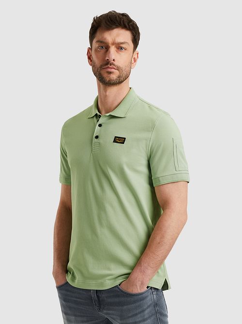 PME Legend Poloshirt Trackway Pistacie Model / Zijkant
