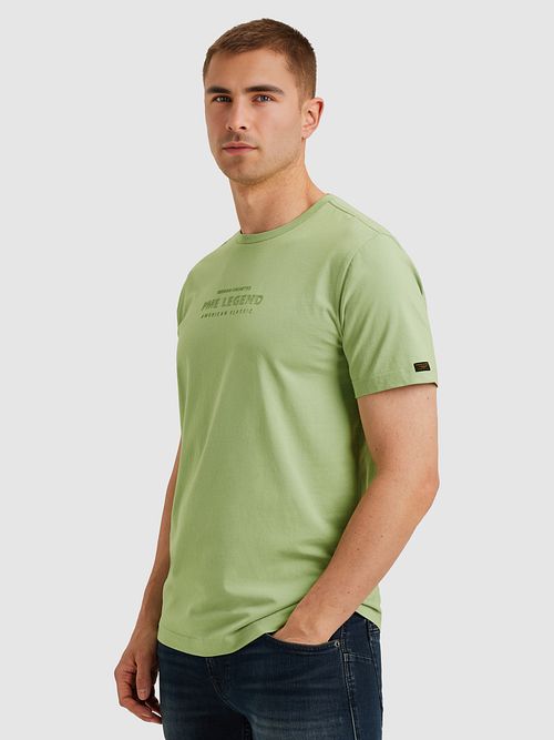 PME Legend T-shirt Logo Lysegrøn Model / Voorkant