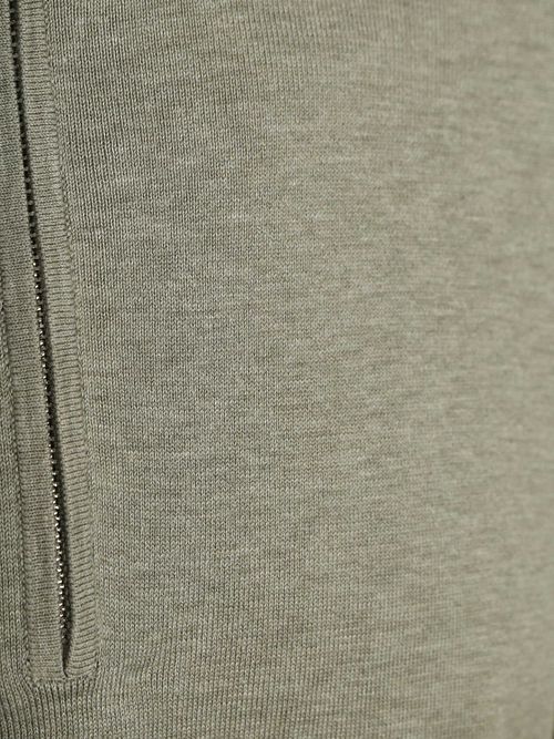 Profuomo Half Zip Pullover Luxury Basic Groen