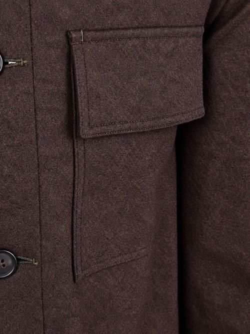 Profuomo Overshirt Button Peached Donkergroen