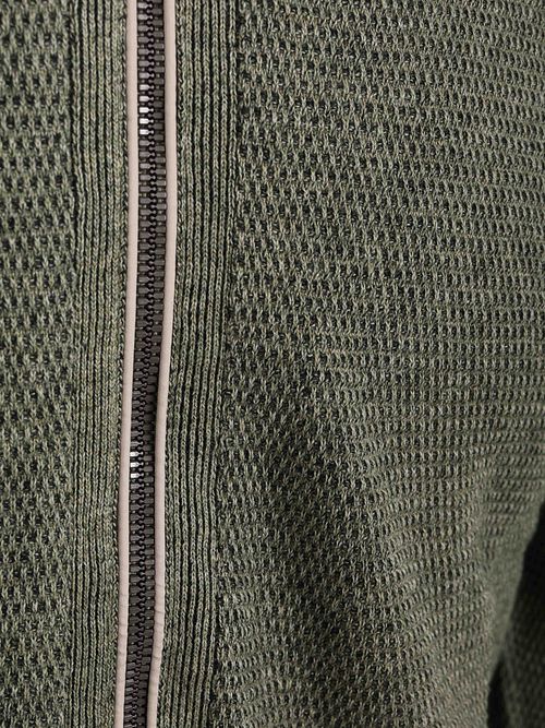 CASAMODA Vest Zip Structure Groen