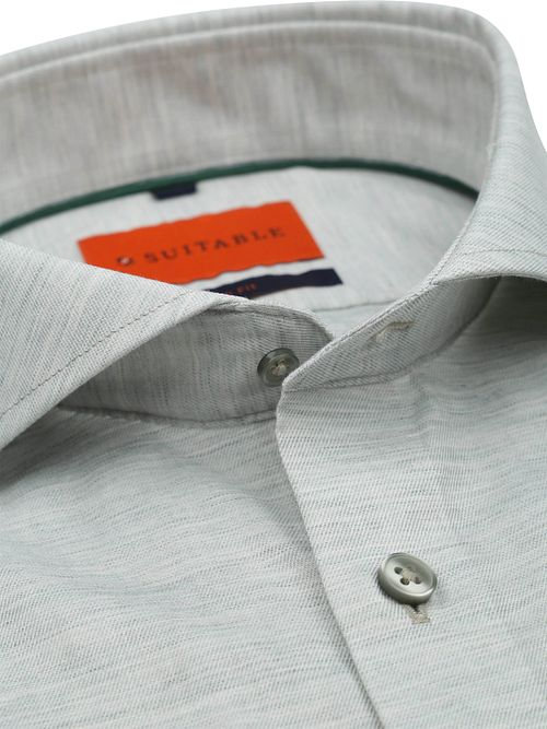 Suitable Melange Skjorta Ljusgrön Product / Detail