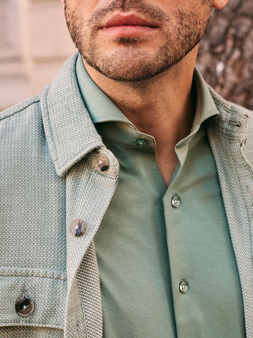 Suitable Overshirt Structure Grön Model / Sfeerbeeld
