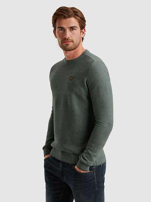 PME Legend Strukturert Pullover Melange Stjernegløtt Model / Voorkant