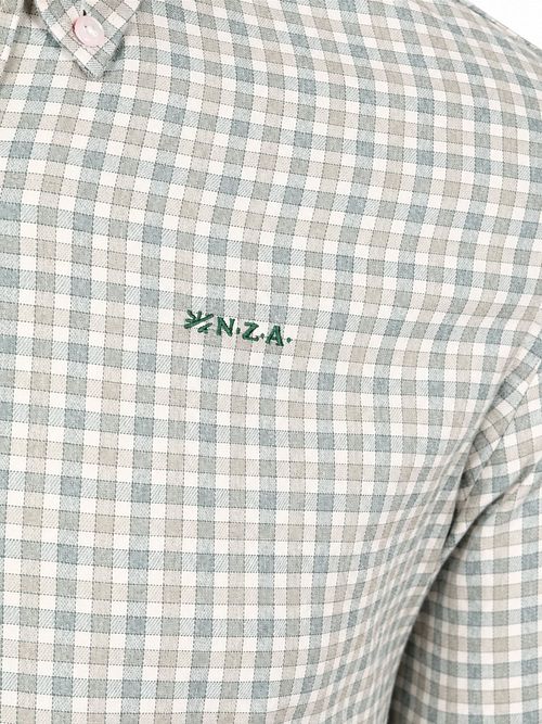 NZA Hemd BD Clive Twill Check Ranger Grün