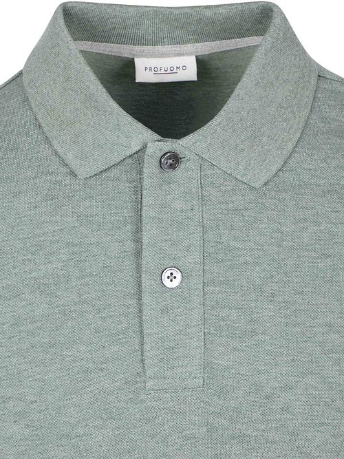 Profuomo Piqué Poloshirt Melange Grün Product / Detail