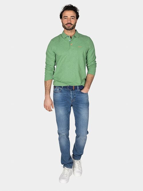 NZA Longsleeve Polo Marshall Classic Army Model / Voorkant