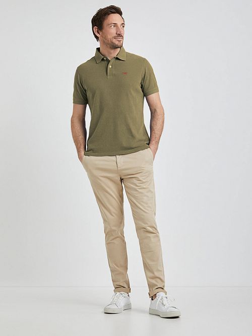McGregor Piqué Poloshirt Olivgrün Model / Voorkant