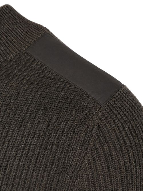 Suitable Half Zip Pullover Patch Olive