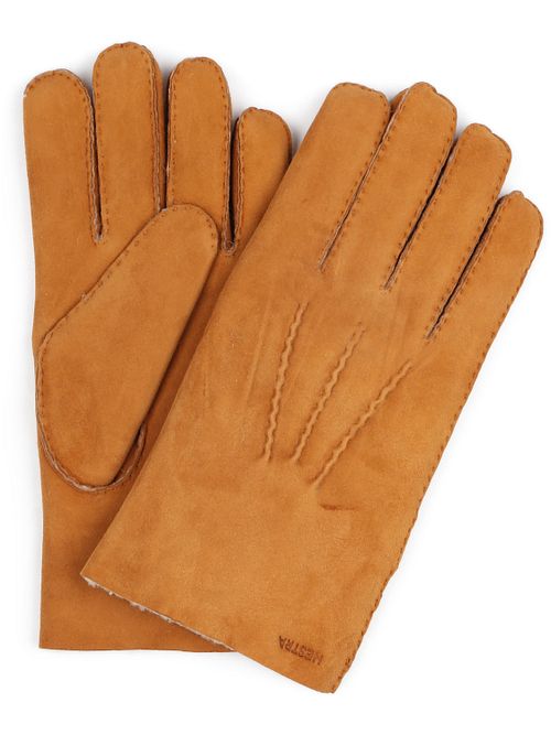 Guanto Hestra Bernard in suede color cognac Product