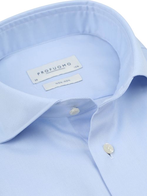 Profuomo Twill Hemd Extra Long Sleeves Hellblau Product / Detail