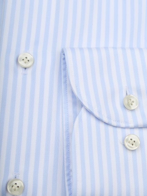 Profuomo Twill Hemd Streifen Hellblau Product / Detail