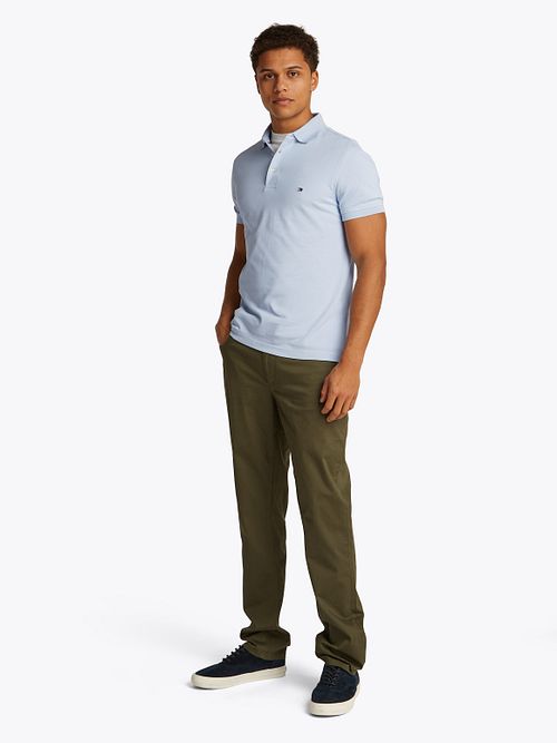 Tommy Hilfiger 1985 Polo Blau Model / Zijkant