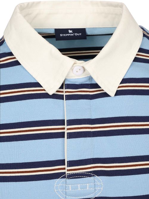 Steppin' Out Rugby Poloshirt Streifen Blau Product / Detail