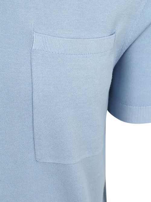 Suitable Knitted T-shirt Pocket Compact Hellblau Product / Detail