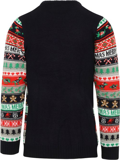 Herren Weihnachtspullover mit Weihnachtsmotiv & LED Product / Achterkant