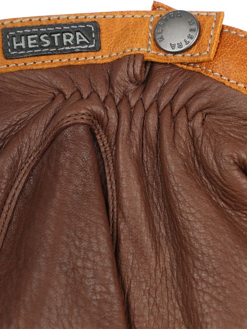 Guanto Hestra Wool Tricot Pelle Navy Chocolate Product / Detail