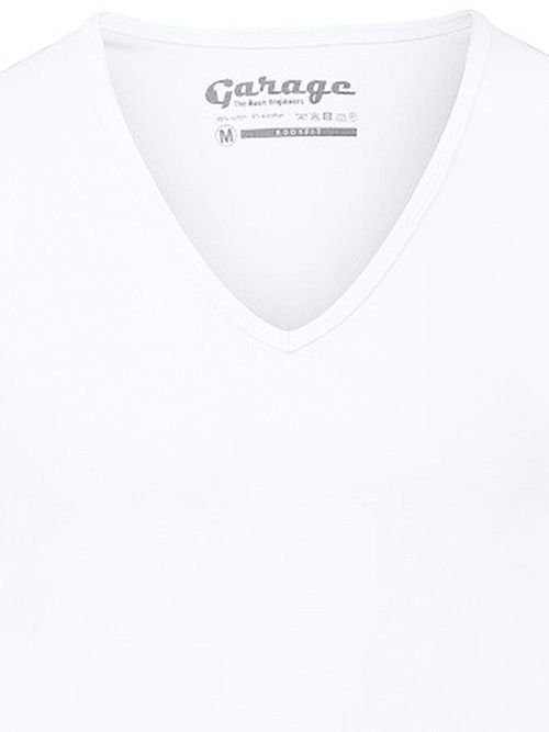 Garage Stretch Basic Hvid Dyb V-hals Product / Detail