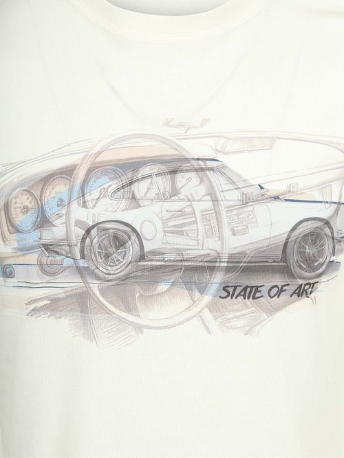 State of Art T-shirt Print Hvid Product / Detail