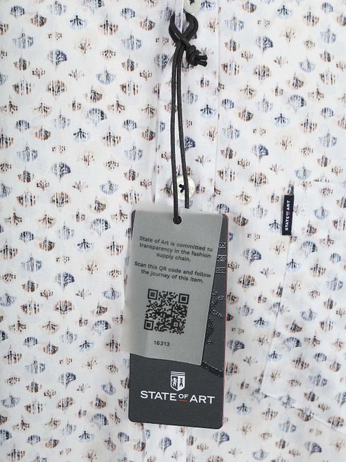 State of Art Kortermet Skjorte Print Hvit Product / Detail
