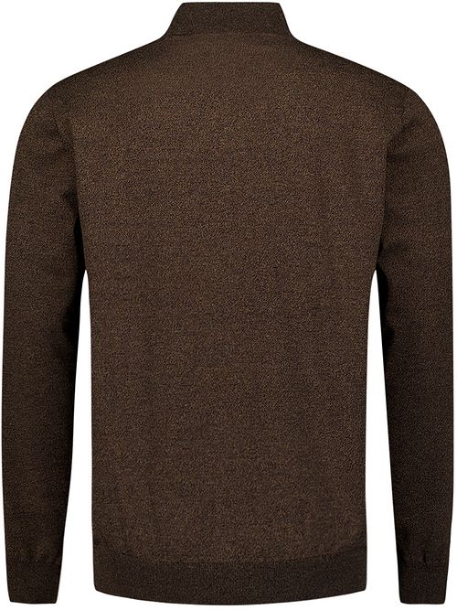 Ingen Overflødig Half Zip Genser Taupe Melange Product / Achterkant