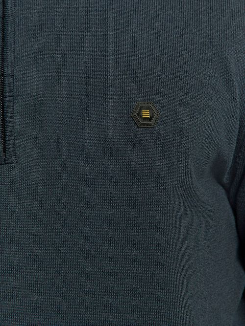 Jersey Half Zip No Excess azul marino Model / Detail