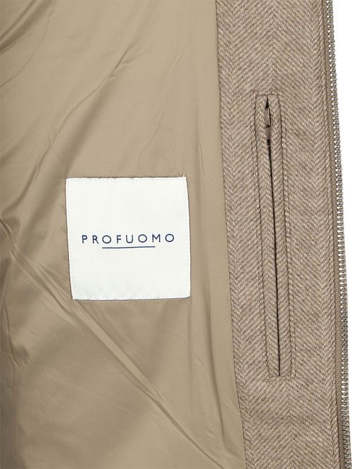 Kamizelka Profuomo w jodełkę, w kolorze piaskowym Product / Detail