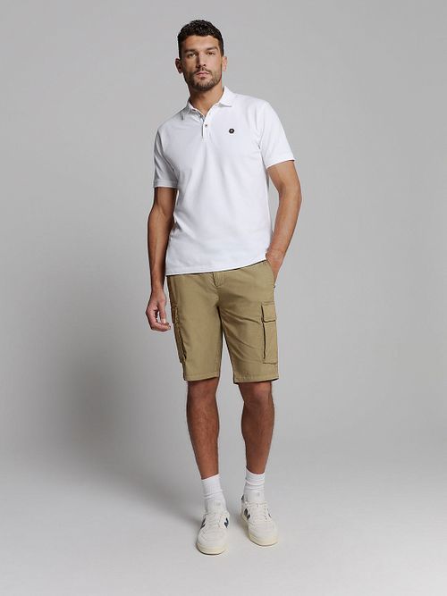 NNo Excess Short Stretch Cargo Khaki Model / Voorkant