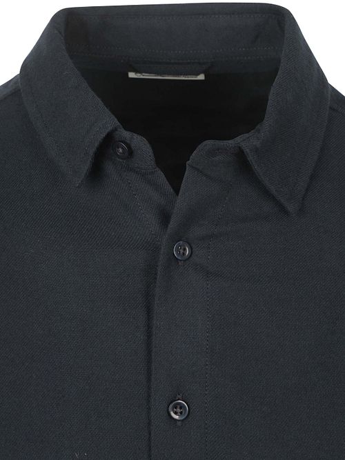Knowledge Cotton Apparel Skjorta i Flanell Total Eclipse Product / Detail