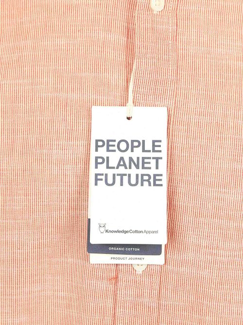 Knowledge Cotton Apparel Skjorta Röd rand Product / Detail