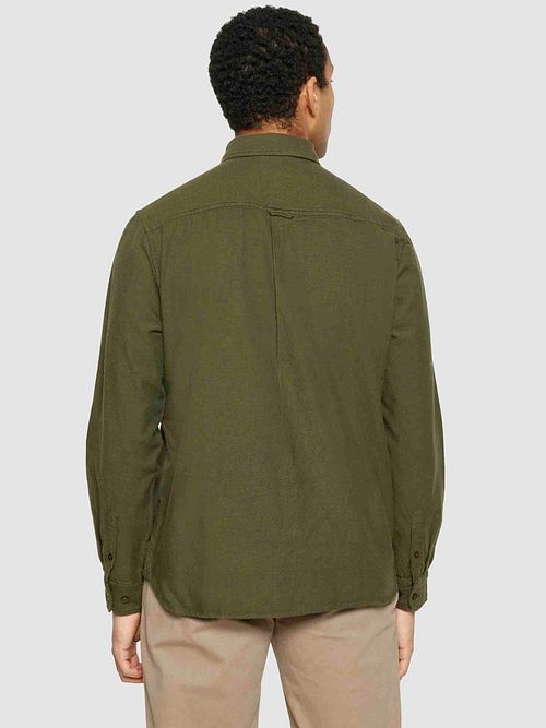 Knowledge Cotton Apparel Skjorte Flanell Skogenatt Model / Achterkant