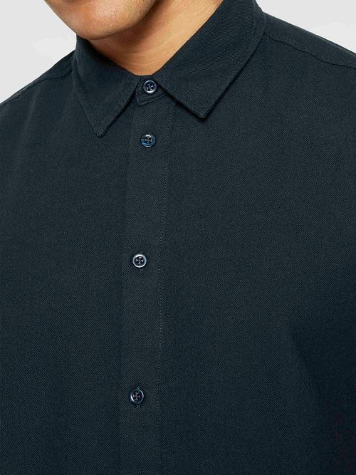 Koszula flanelowa KnowledgeCotton Apparel, Total Eclipse Model / Detail