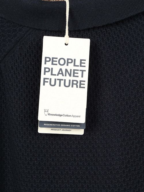 KnowledgeCotton Apparel Polo-Shirt aus Strick marineblau Product / Detail