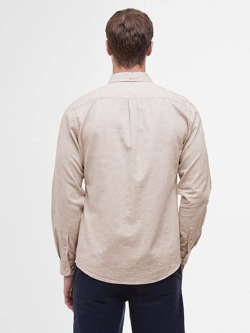 Koszula Barbour Nelson Tailored Stone Beige Model / Achterkant