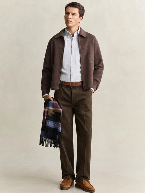 Koszula GANT Oxford w paski w kolorze jasnoniebieskim Model / Voorkant