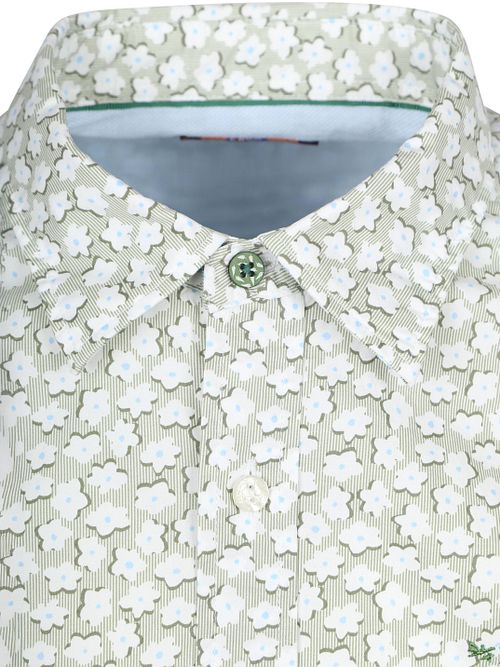 Koszula NZA Oban Poplin z kwiatowym nadrukiem w kolorze zielonym Product / Detail