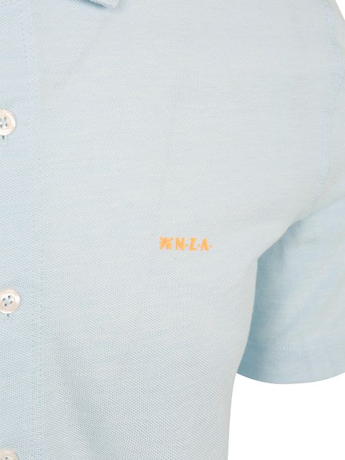 Koszula NZA z krótkim rękawem Piqué w kolorze błękitnym Product / Detail