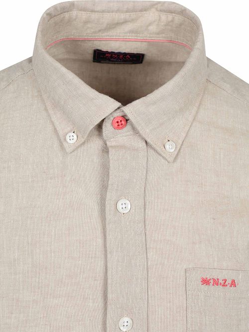 Koszula NZA z mieszanki lnu w kolorze beżowym Product / Detail